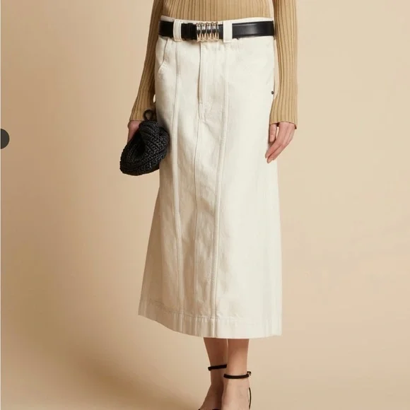 KHAITE Caroline denim midi skirt - Picture 1 of 7